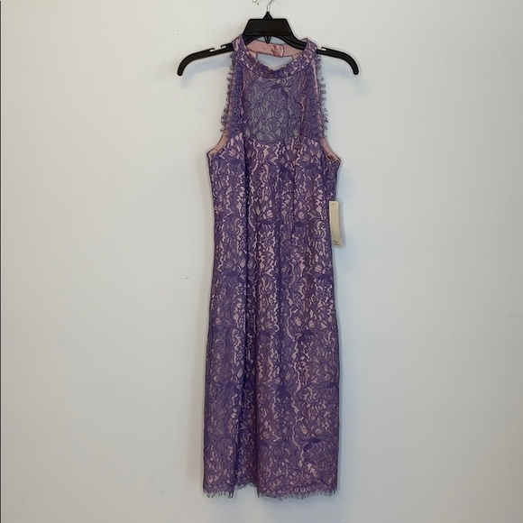 ELIZA J lavender Pink Floral Lace Halter Party NWT - Picture 5 of 8